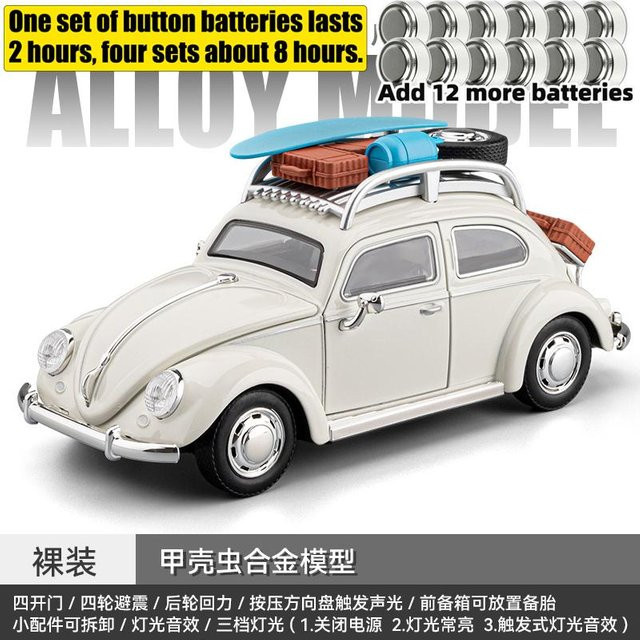 Linyi toy car Volkswagen Käfer Camping, Modellauto, 1:24, Metall, ab 14 Jahren - Bild 1