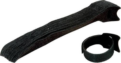 Value Klettkabelbinder zum Bündeln, Schwarz, L: 15 cm, B: 10 mm, 20 Stück - Bild 1