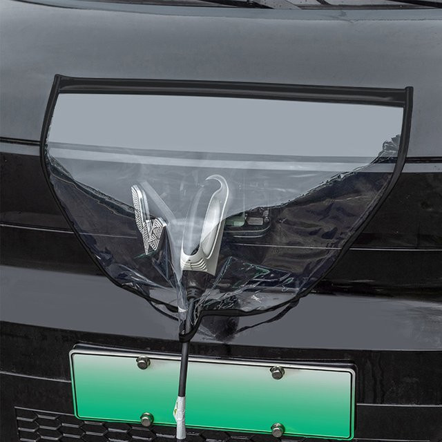 Staubdichte Ladeabdeckung für Tesla Modell 3 und Model Y als Regenschutz für den EV Ladestecker in Transparent - Bild 1