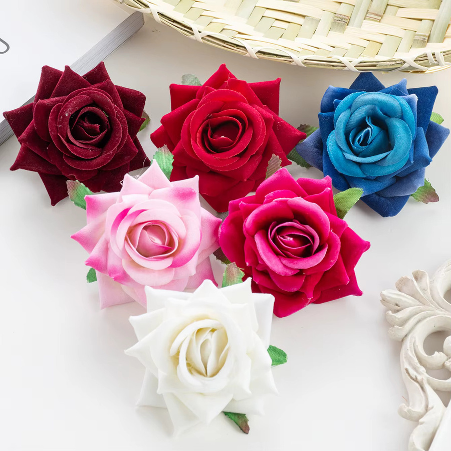 XIAOYINMO Künstliche Rosen in Mehrfarbig für Hochzeit, Valentinstag und DIY-Dekoration aus Textil - Bild 2
