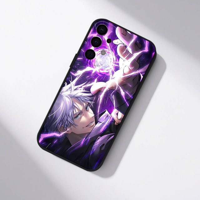 Anime Gojo Satoru Handyhülle für Samsung Galaxy S25 S24 S23 S22 S21 S20 Ultra Plus FE Lite 5G in Schwarz und Multicolour - Bild 1