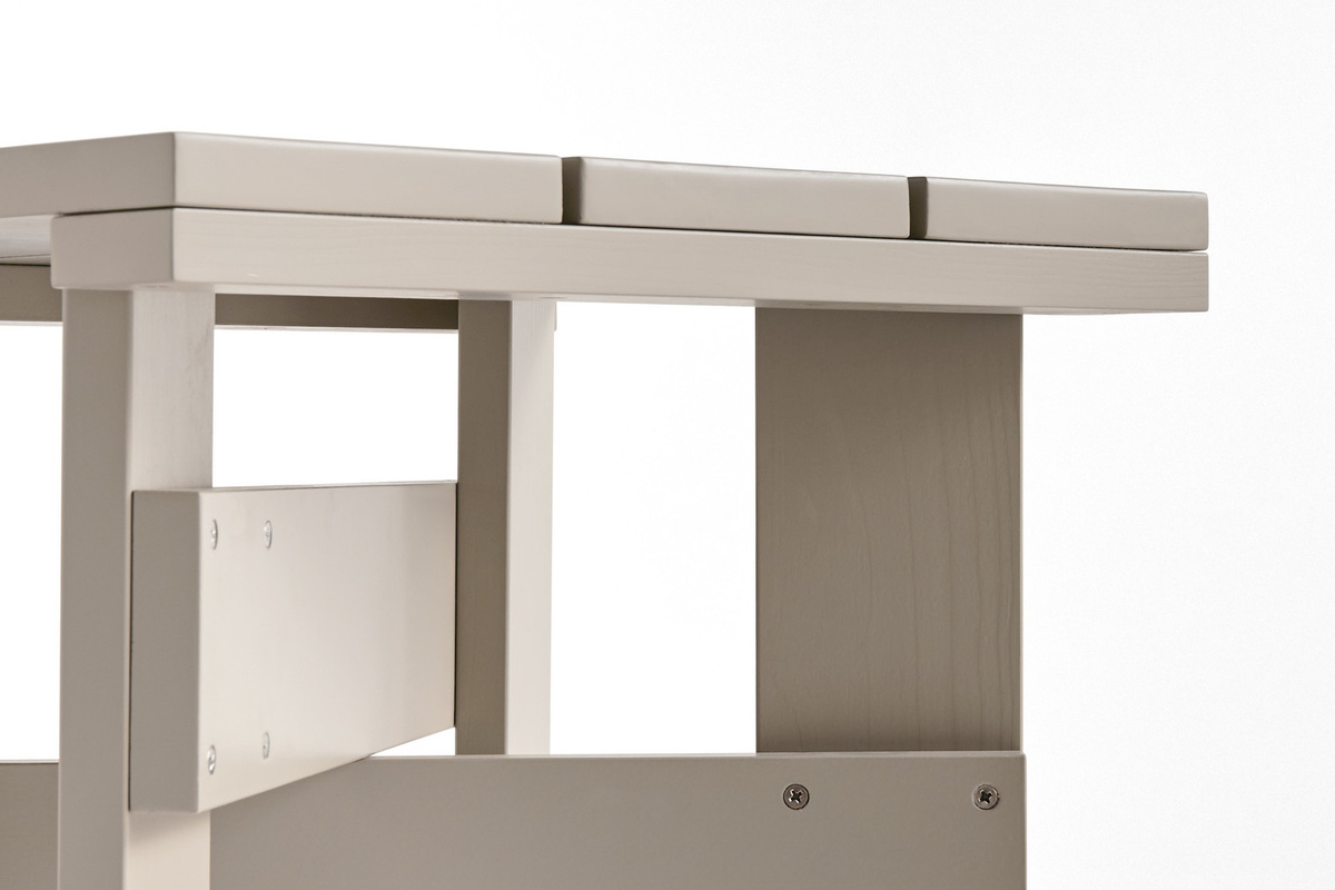 HAY Crate Low Table aus lackiertem Kiefernholz in Beige - Bild 2