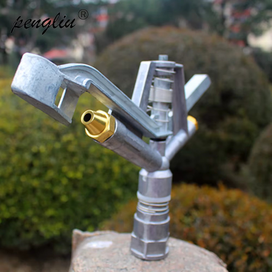 Pengliu Rotary Rocker Arm Bewässerungs-Sprinkler aus Zink-Legierung in Silber, DN25 - Bild 2