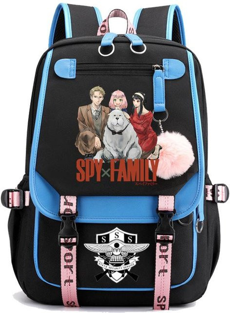 3-teiliges Schulrucksack-Set in Schwarz aus Oxford-Stoff mit großem Fassungsvermögen inklusive Federmäppchen und Schultergurt - Bild 1