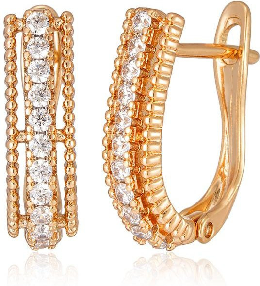 Kinel Jewelry Ohrringe, Zirkon, Vintage, Damen, beige - Bild 1