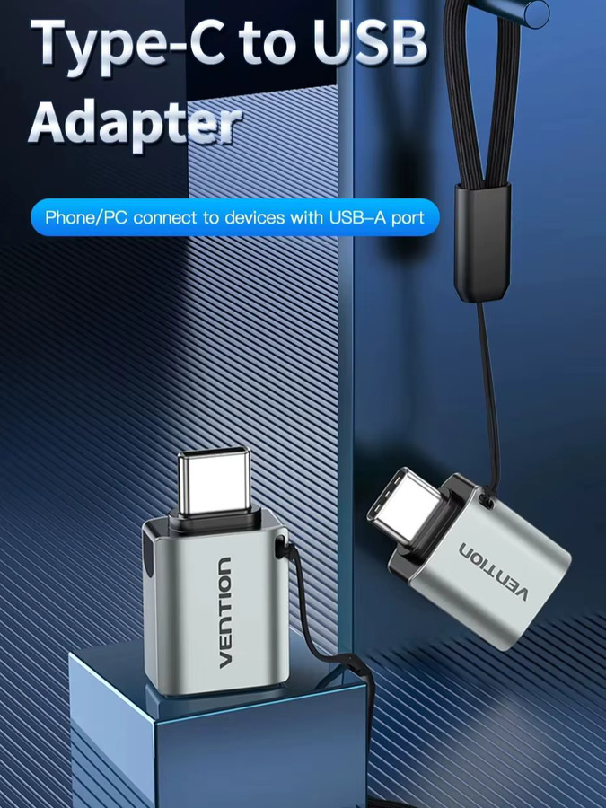 Vention USB-C-Adapter von Typ C auf USB 3.0 und 2.0 Buchse als OTG-Kabel für MacBook Pro, Huawei Mate 30 und Samsung S10 - Bild 7