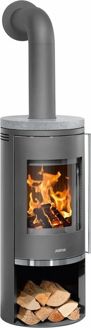 Justus Kaminofen Faro 2.0 aus Stahl und Speckstein in Grau mit 6 kW Leistung - Bild 1