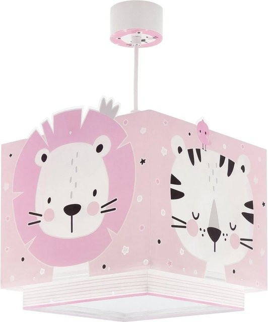 Dalber Kinderzimmer Deckenlampe Waldtiere in Rosa und Pink aus Polypropylen mit höhenverstellbarer Funktion - Bild 1