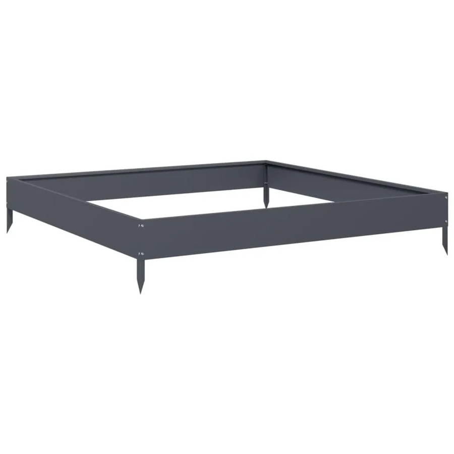 vidaXL Hochbeet aus Stahl in Anthrazit, B/T/H: 100 x 100 x 18,5 cm - Bild 2
