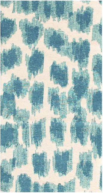 Lola&Moi Teppich Summer Blue Ikat in Blau, B/T: 80 x 150 cm - Bild 1