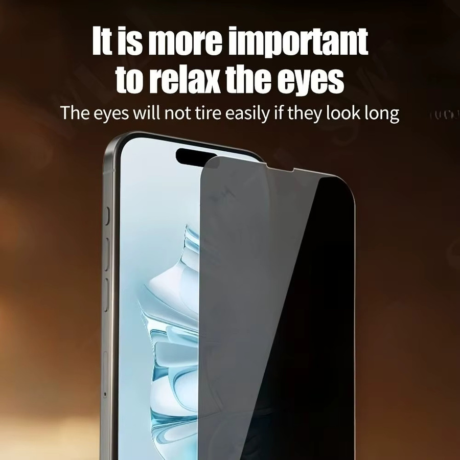 Anri Spy Vollbildschutz Set aus Hartglas für iPhone 11 bis iPhone 17 Pro Max, 4 Stück, transparent - Bild 5