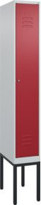 C+P Spind Classic PLUS Garderobenschrank mit 1 Abteil, Stahlkonstruktion, Zylinderschloss und 3 Garderobenhaken, H x B x T: 212 x 30 x 50 cm - Bild 1