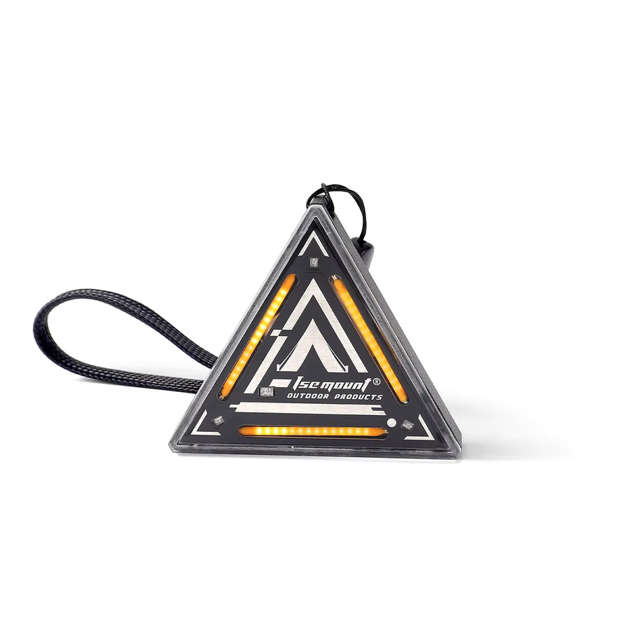 MOUNTAINHIKER ISE MOUNT IPX4 Multifunktionale Dreieckige Warnleuchte in Schwarz für Outdoor, Camping und Nachtradfahren mit wiederaufladbarem Akku - Bild 4
