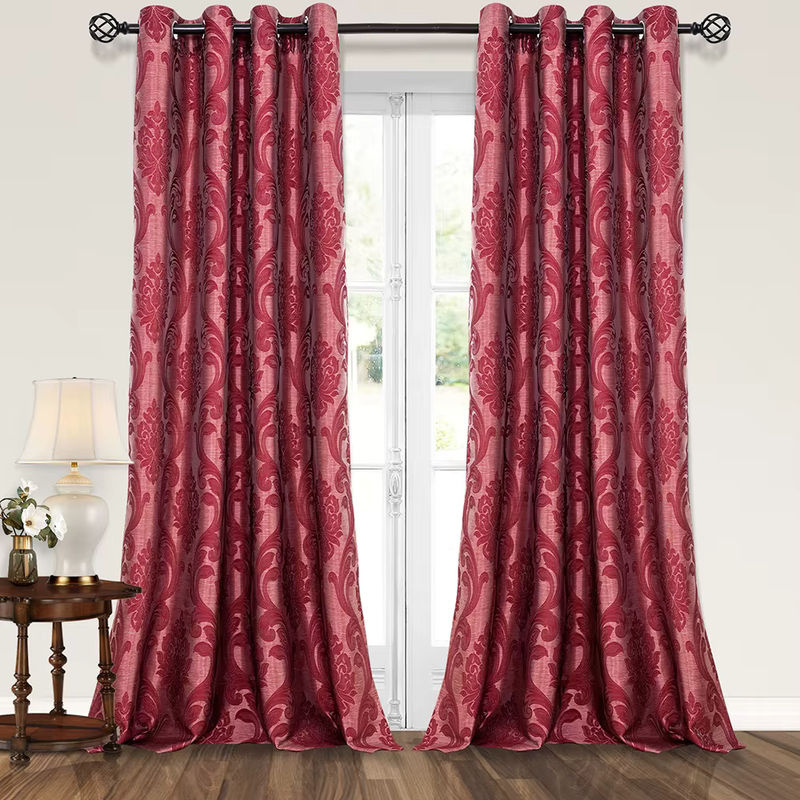 NAPEARL Semi Blackout Vorhang aus Jacquard-Stoff in Rot für Wohnzimmer und Schlafzimmer, Breite: 130 cm, Höhe: 100 cm - Bild 5