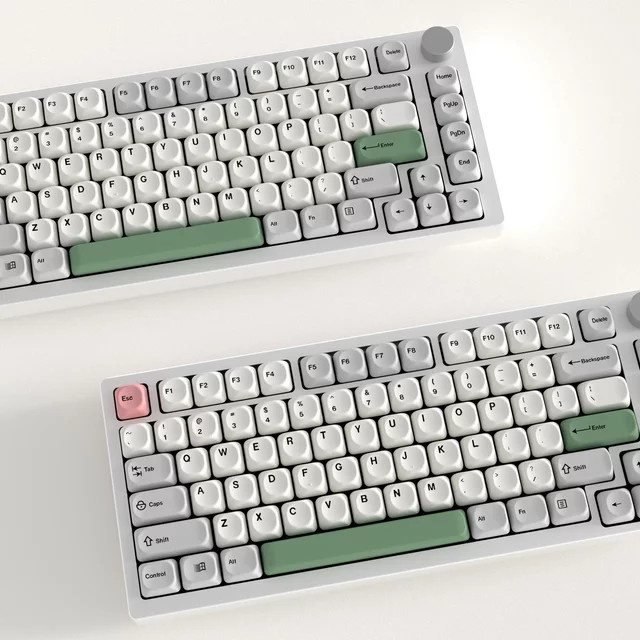 Kbdiy GMK 9009 Keycaps für mechanische Tastaturen, 138 Tasten, PBT Material, KOA Profil, Multicolour, Retro Design für Aula F87 F108 F99 Pro ACE60 und weitere Modelle - Bild 1