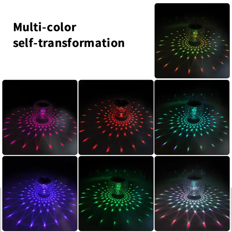 Solarbetriebene schwimmende Teichlampe in Kugelform mit RGB Farbwechsel für Garten und Pool, Multicolour - Bild 5