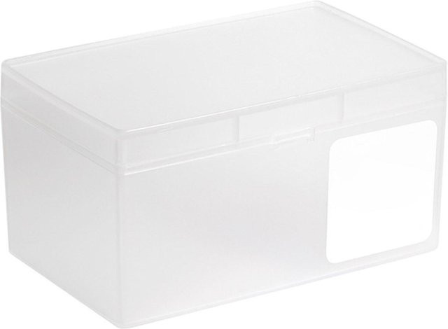 CosyHome Mini-Kunststoff-Aufbewahrungsbox mit Deckel und Schnappverschluss in Weiß - Bild 1