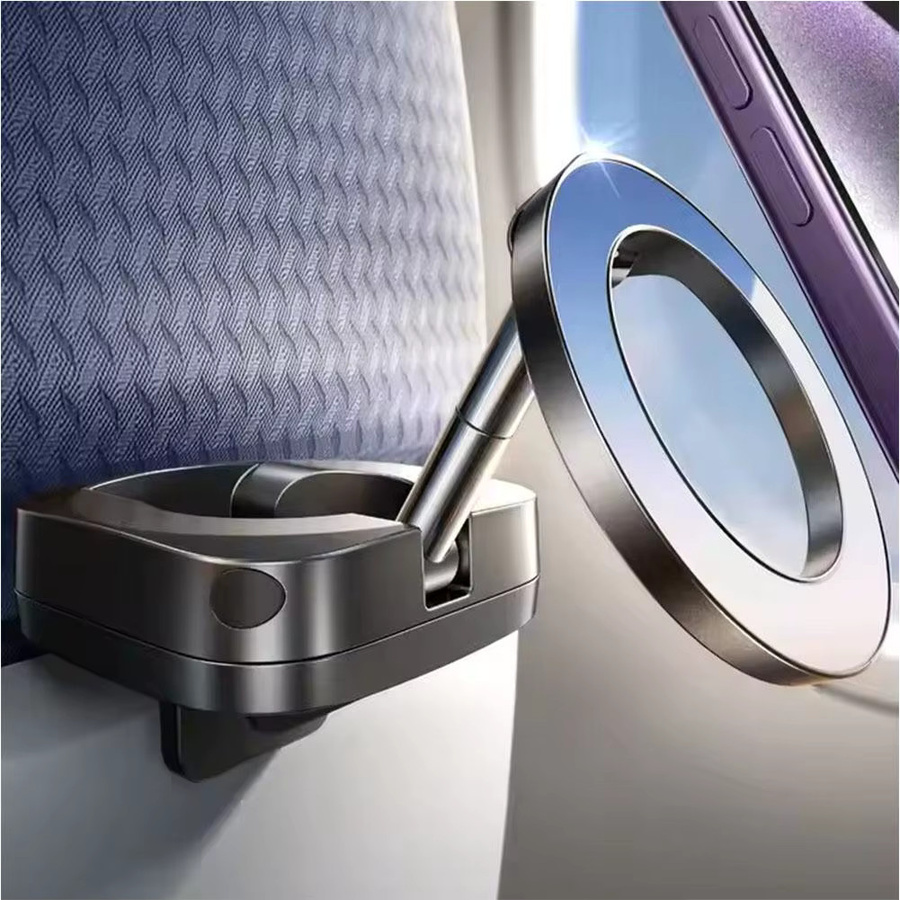 Faltbare MagSafe Reise-Handyhalterung mit 360 Grad Rotation für Flugzeug und Auto-Armaturenbrett - Bild 5