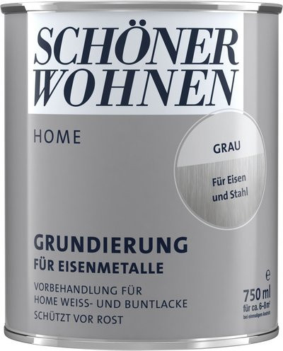 Schöner Wohnen Grundierung Home für Eisenmetalle, grau, matt, 0,75 l - Bild 1