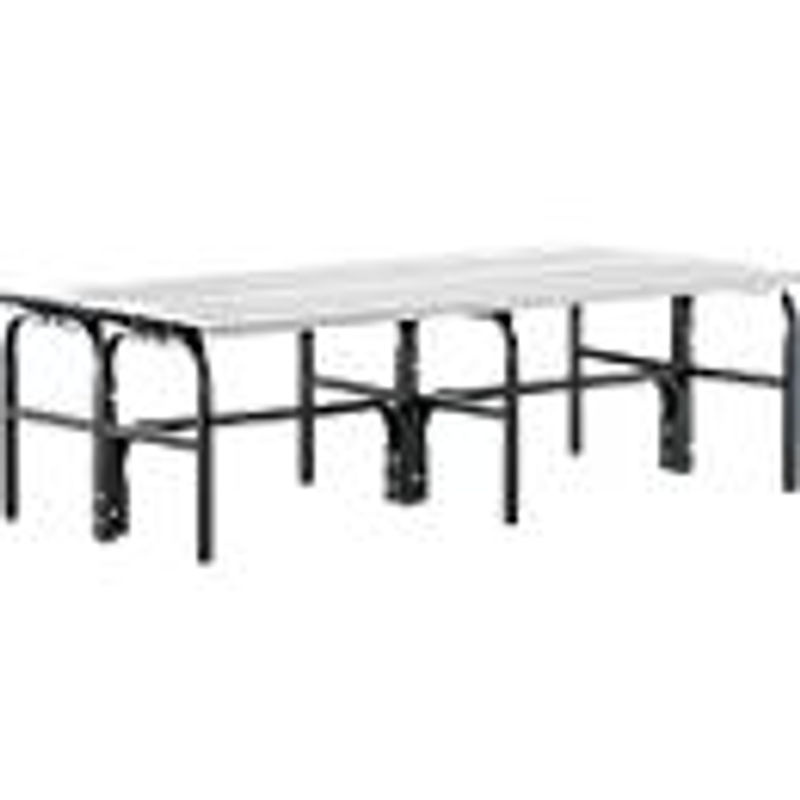 Sypro Umkleidebank aus Stahlrohr und Aluminium in Anthrazit und Lichtgrau, Breite: 150 cm - Bild 2