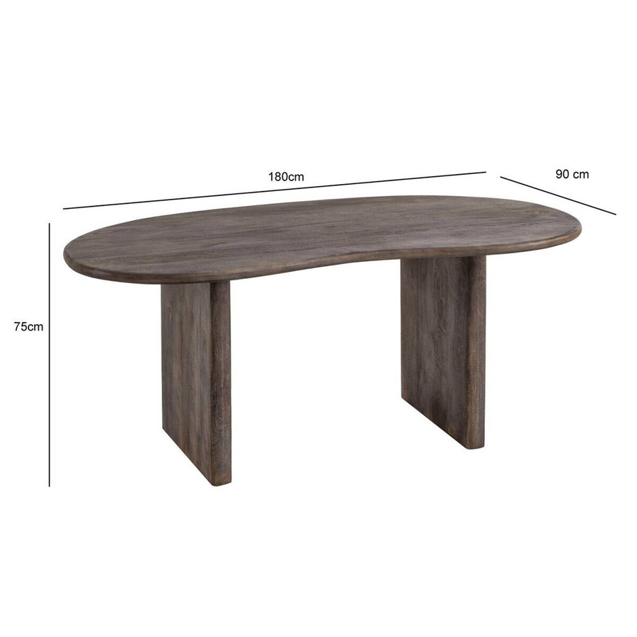 Wohnling Schreibtisch aus Akazienholz in Braun, B/H/T: 180 x 75 x 90 cm - Bild 3