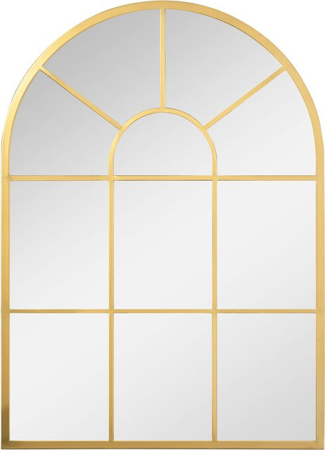 HOMCOM Wandspiegel Fensterspiegel mit Metallrahmen in Gold, B: 70 cm, H: 50 cm - Bild 1