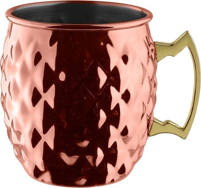 VEGA Moscow Mule Becher Glendale mit Rauten-Design, Kupfer, 550 ml - Bild 1
