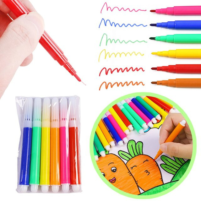 ZYF Graffiti-Stifte Set mit 6 bunten Markern für DIY Kunst und Schulunterricht - Bild 1