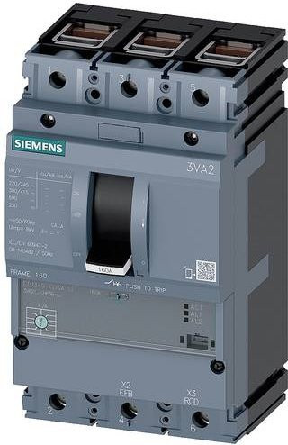 Siemens Leistungsschalter 3VA2140-8HK36-0AA0 in Grau mit einem Einstellbereich von 16 - 40A und einer maximalen Schaltspannung von 690 V/AC - Bild 1