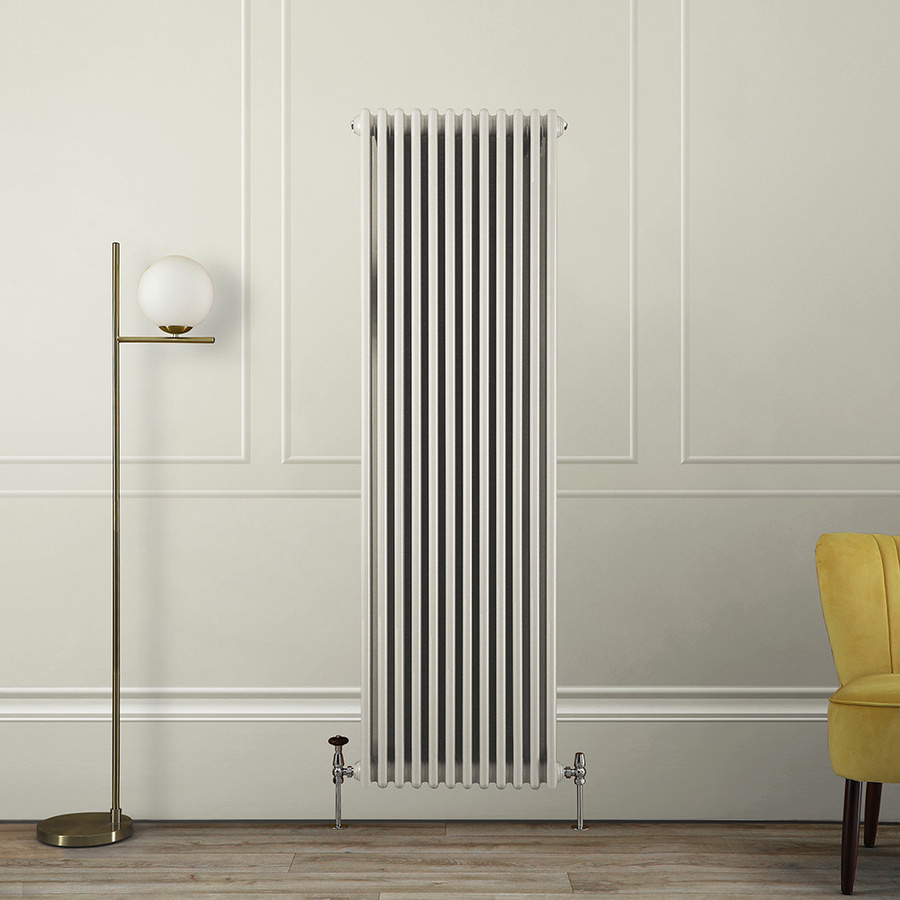 Regent Gliederheizkörper 3-Säulen vertikal aus Stahl in Smoke Grey, Höhe: 180 cm, Breite: 56 cm - Bild 1