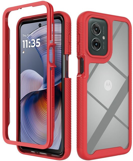 Stoßfeste Schutzhülle für Motorola Moto G55 5G und Moto G35 5G, transparente TPU Handyhülle mit robustem Stoßfänger von JUST CASE - Bild 1