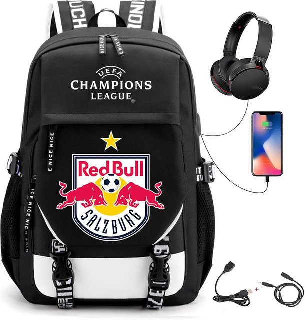 3-teiliges Schulrucksack-Set in Schwarz aus Oxford-Stoff mit Schultasche und Federmäppchen - Bild 1