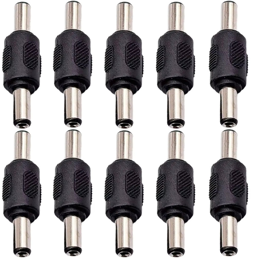 FRHY DC Power Stecker und Buchse Set, 10 Stück, Barrel Typ 5,5 x 2,1 mm, Schwarz, für 12V/24V CCTV Kamera und LED Streifen Netzteil - Bild 3