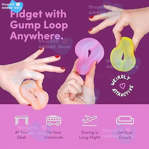 Speks Gump Loop Druckball Multicolour Gel-Squishy-Spielzeug zur Sensorik und zum Stressabbau für Kinder und Erwachsene - Bild 2