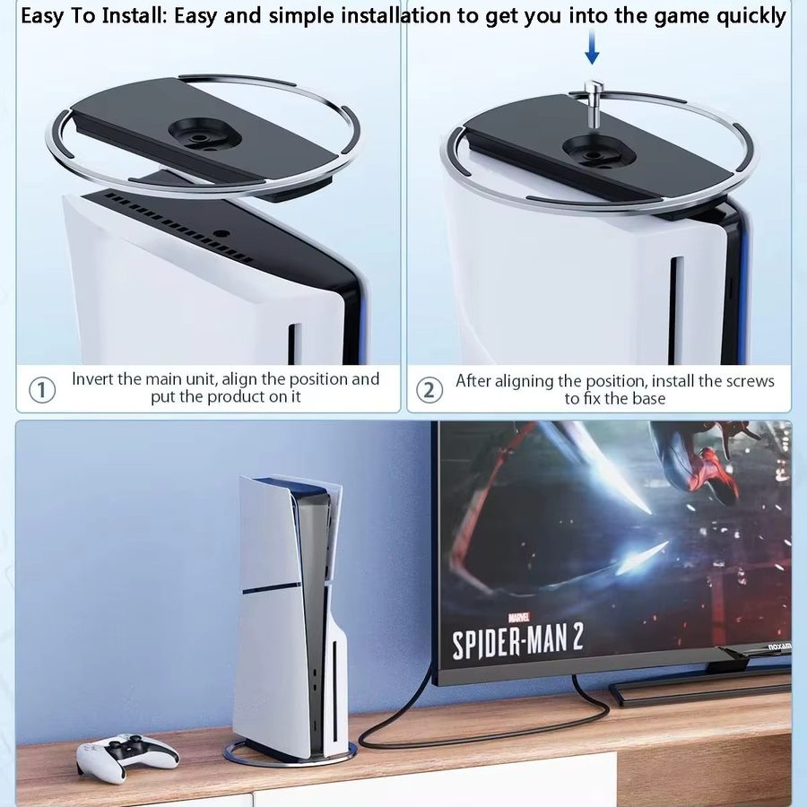 Sony Vertikale Halterung für PS5 Slim und PS5 Pro in Schwarz - Bild 2