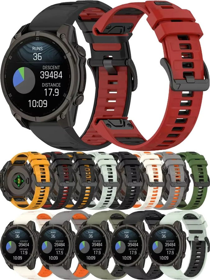 Garmin Uhrenarmband Silikon, Metallschnalle, Unisex - Bild 4