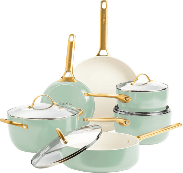 GreenPan Padova Topf- und Pfannenset 10-teilig in Mint Green - Bild 1