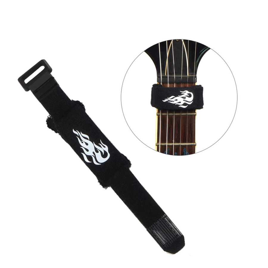 Rockhouse Gitarren-Muter Griffbrett-Muting Wrap für 6-saitige Akustik- und E-Gitarren, Schwarz, Länge: 18 cm - Bild 3
