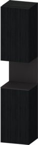 Duravit Hochschrank Qatego in Grau Matt mit 2 Glastüren, Wandmontage, B: 40 cm, T: 36 cm, H: 176 cm - Bild 1