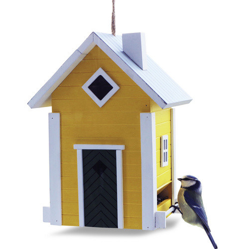 HABAU Vogelhaus Schweden aus Holz in Gelb, B/H/T: 18,5 x 25 x 16,5 cm - Bild 2