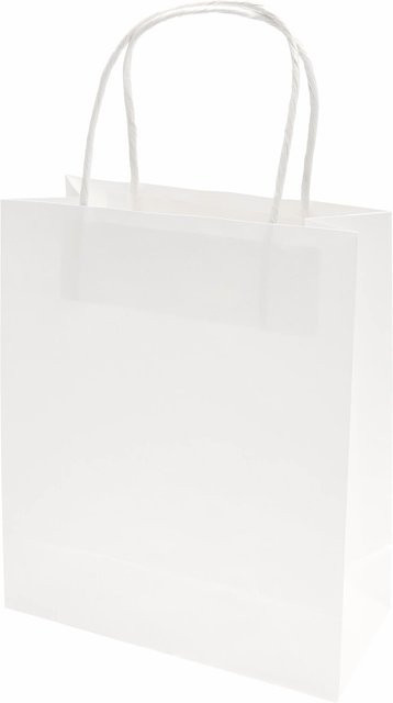 Rico Design Papiertüte aus Kraftpapier in Weiß, B/T/H: 18 x 8 x 21 cm - Bild 1