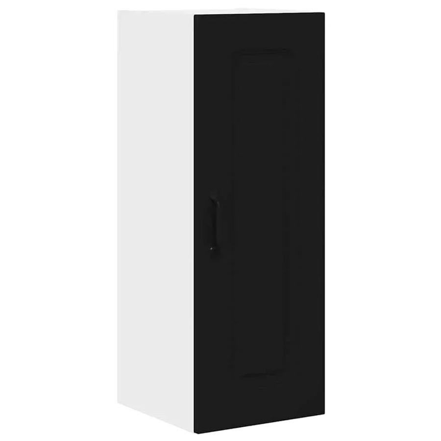 vidaXL Küchenwandschrank in Schwarz mit Tür, minimalistisches Design, B/T/H: 30 x 31 x 80 cm - Bild 2
