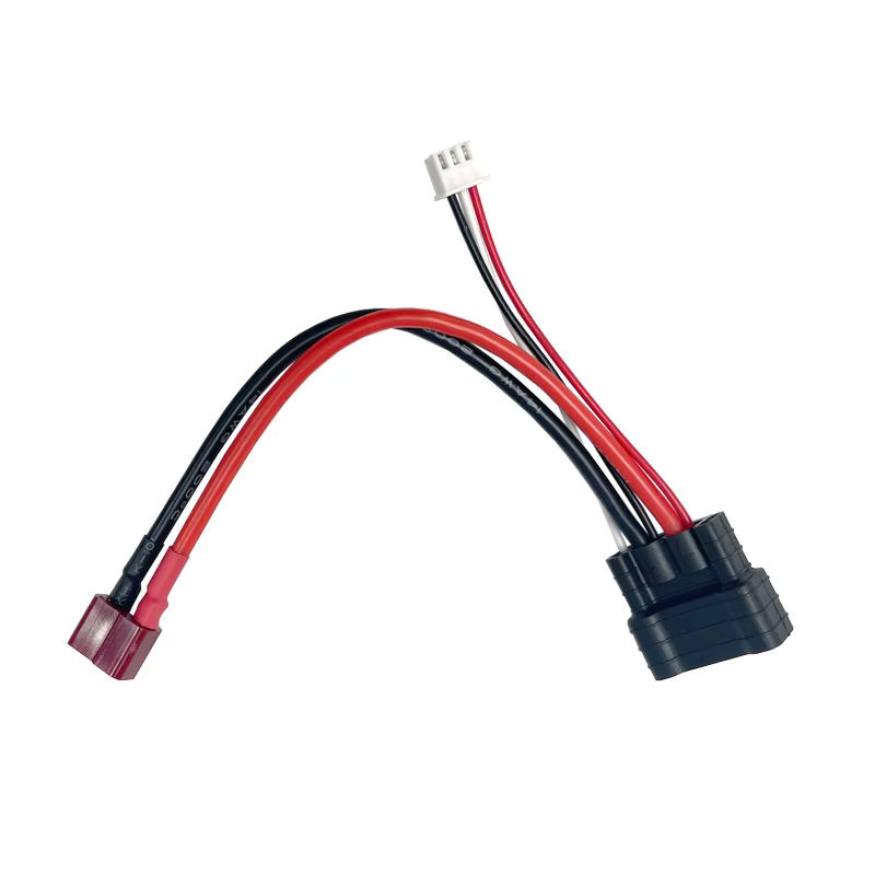 Hengfuntong-Elec Traxxas Lipo Batterie Lade Adapter Deans T Stecker Buchse auf TRX ID männlichen Lade Balance Blei Kabel Draht 14awg 150mm - Bild 3