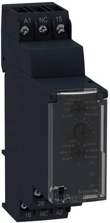 Schneider Electric RE22R1QMQ Elektronisches Zeitrelais für DIN-Schiene in Schwarz - Bild 1