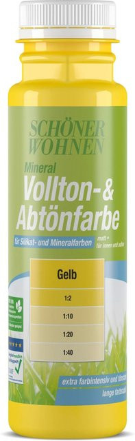 Schöner Wohnen Mineral Vollton- und Abtönfarbe Gelb matt 250 ml - Bild 1