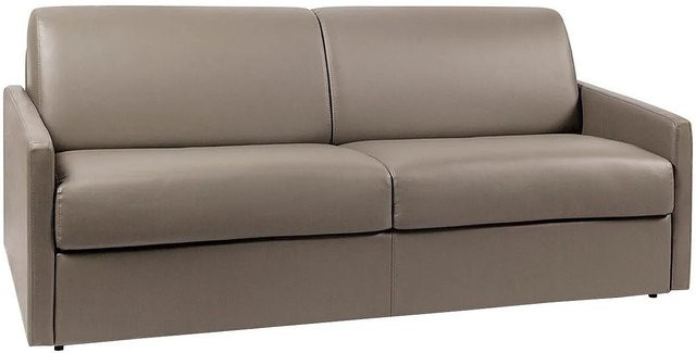 Vente-unique Schlafsofa Calife in Taupe/Beige mit Kunstlederbezug, Breite: 190 cm - Bild 1