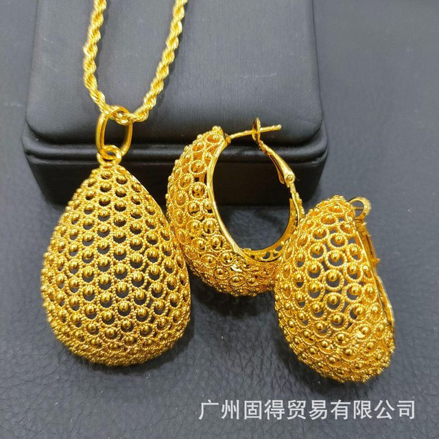 Lucky Star Jewelry Schmuckset, Messing, 24k Vergoldet, Zirkonia, Schwarz, Damen - Bild 1