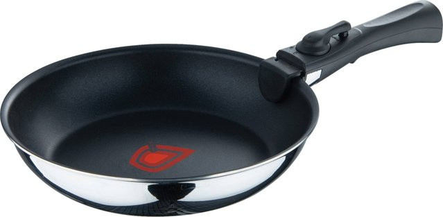 BERGNER Click&Cook Pfannenset aus Aluminium und Edelstahl, 3-teilig, Silber/Schwarz - Bild 1