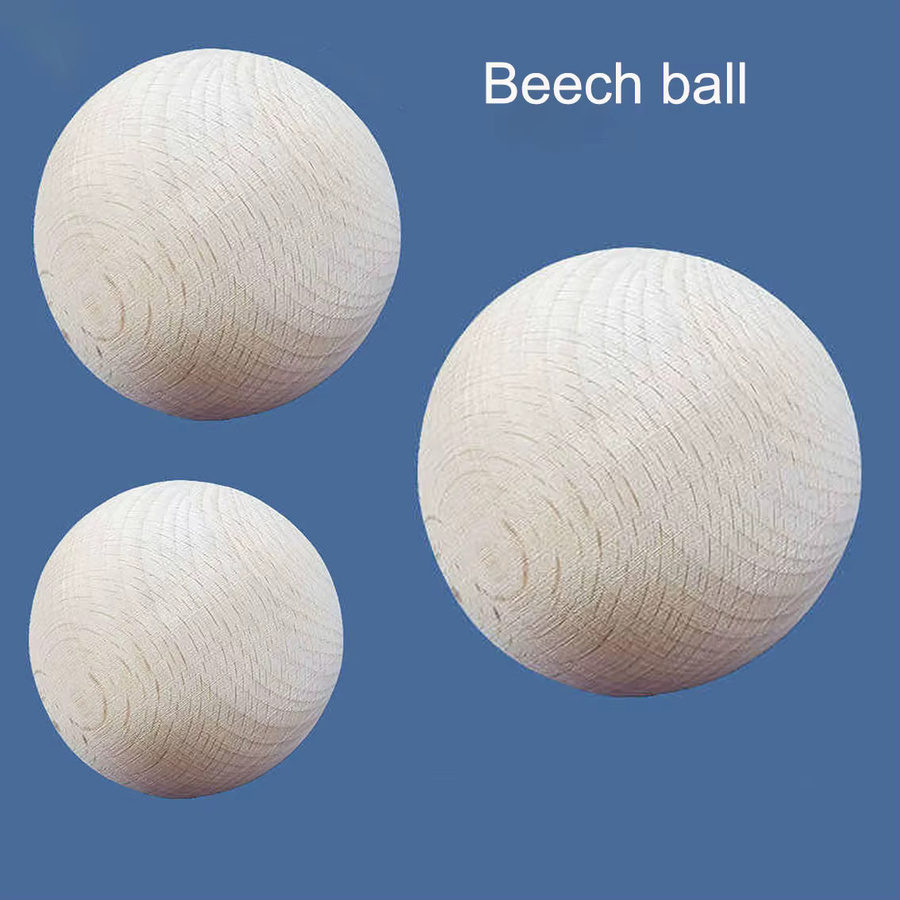 Runde Buchenholz Kugeln in Beige für DIY Dekoration und Bastelarbeiten - Bild 5