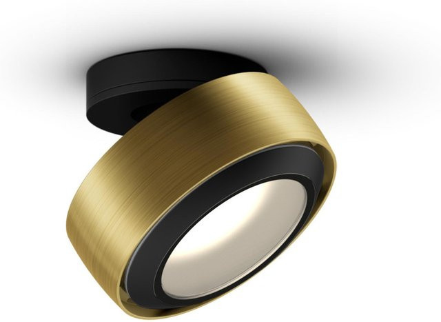 Occhio Più R alto VOLT LED-Deckenstrahler in Bronze mit schwarzer Aufbaudose und schwarzem Glas-Cone, warmweißes Licht (2700K) - Bild 1